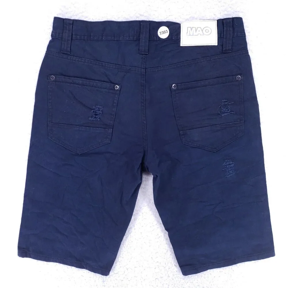 Mao Jean Shorts Denim Cotton Mens SZ 32 Black Straight VTG Baggy 90s Y2K